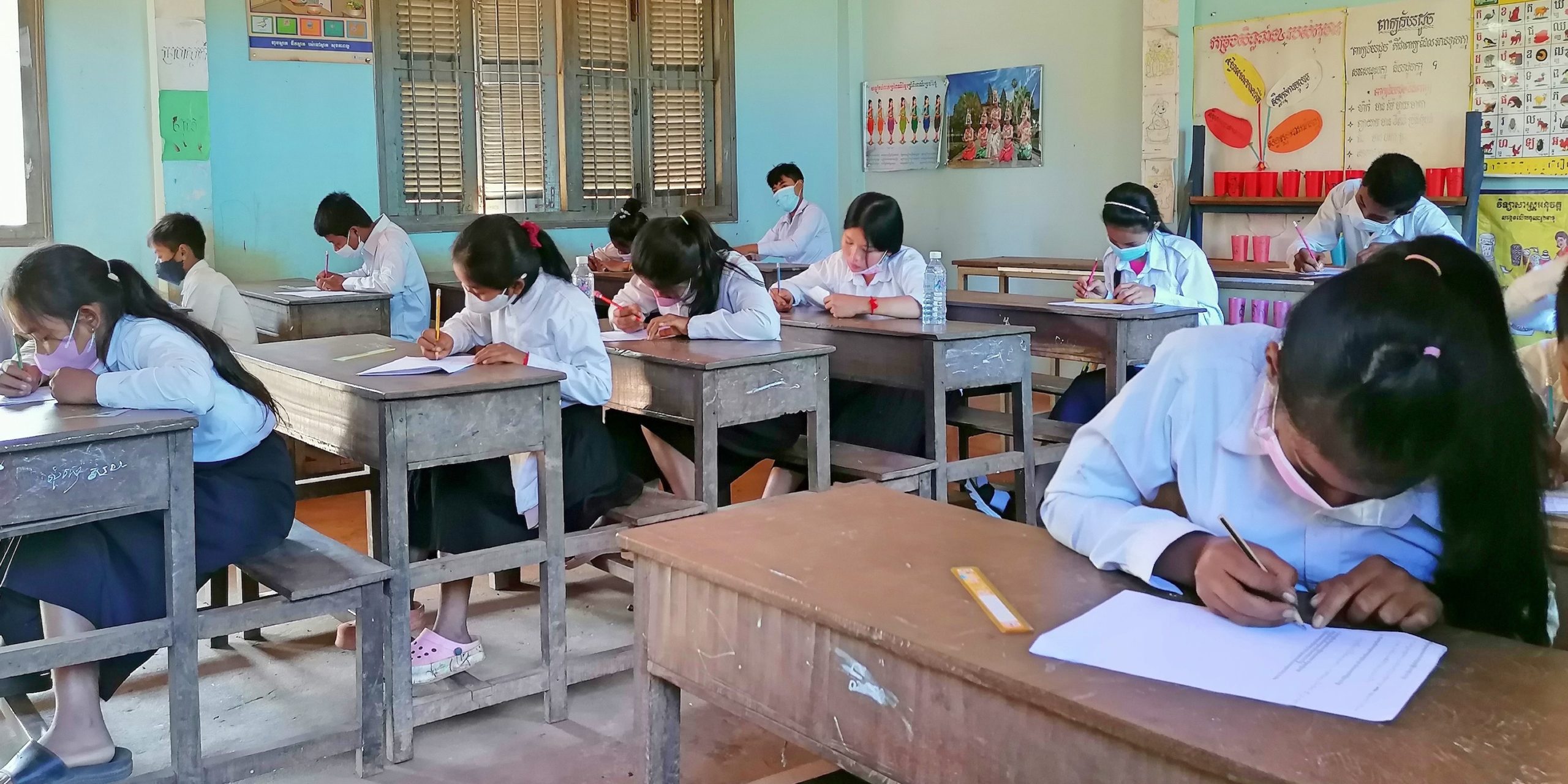 Grade 6 exam at Koh Ker