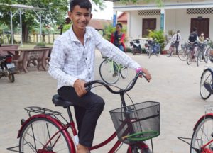 Bike distribution for Tchey high school
